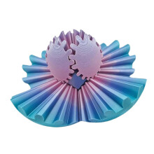(Optional, Rainbow L) 3D Printed Gear Ball Fidget Calming Travel Toy for Adults All Ages Teens Candy Color S