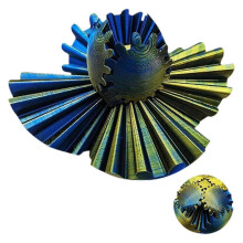(Optional, Yellow Blue S) 3D Printed Gear Ball Fidget Calming Travel Toy for Adults All Ages Teens Candy Color S