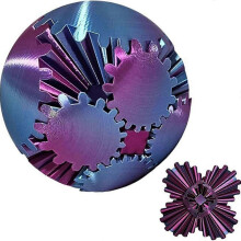 (Optional, Candy Color L) 3D Printed Gear Ball Fidget Calming Travel Toy for Adults All Ages Teens Candy Color S