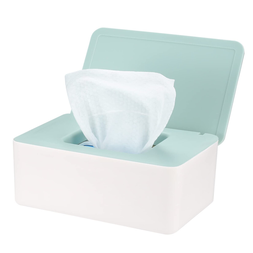 Xiangjunly Green Wet Wipes Storage Box With Lid Â Dispenser Holder For Toilet Tissue Paper Napkins, For Home Office Desk