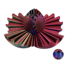 (Optional, Yellow Red Blue S) 3D Printed Gear Ball Fidget Calming Travel Toy for Adults All Ages Teens Candy Color S
