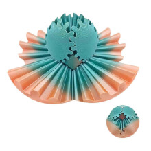 (Optional, Candy  Color M) 3D Printed Gear Ball Fidget Calming Travel Toy for Adults All Ages Teens Candy Color S