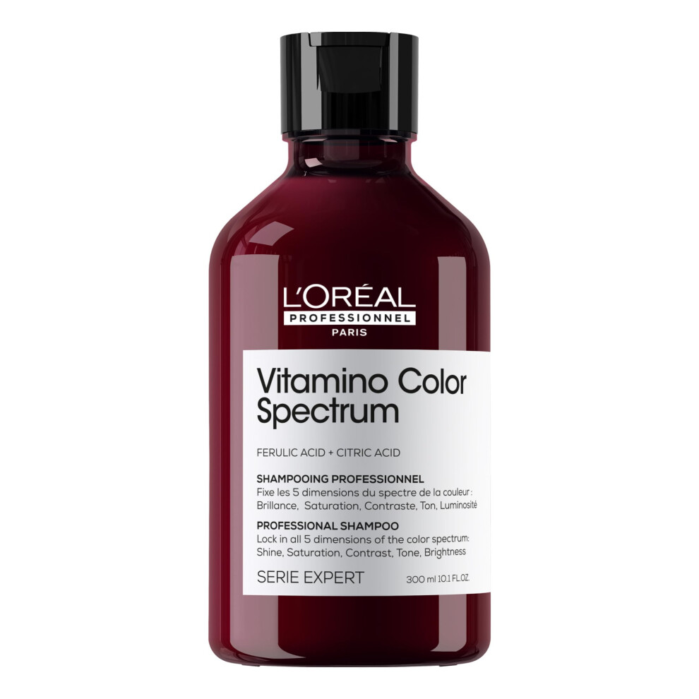 L'oreal Professionnel Paris L'orã©Al Professionnel Vitamino Color Spectrum Sulphate Free Shampoo, For Coloured Hair, With Ferulic Acid + Citric Acid, Shine, Lock In Day 1 Colour