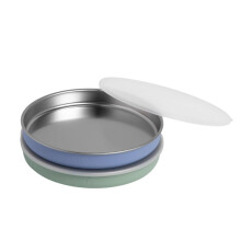 Elk and Friends Kids/Toddler 7.8" Stainless Steel Plates + Lids | 2pk