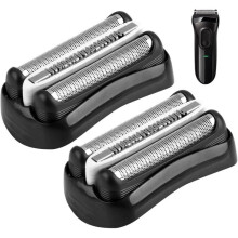 Packung mit 2 Ersatzscherköpfen 32B Serie 3, kompatibel mit Braun Series 3 Rasierern