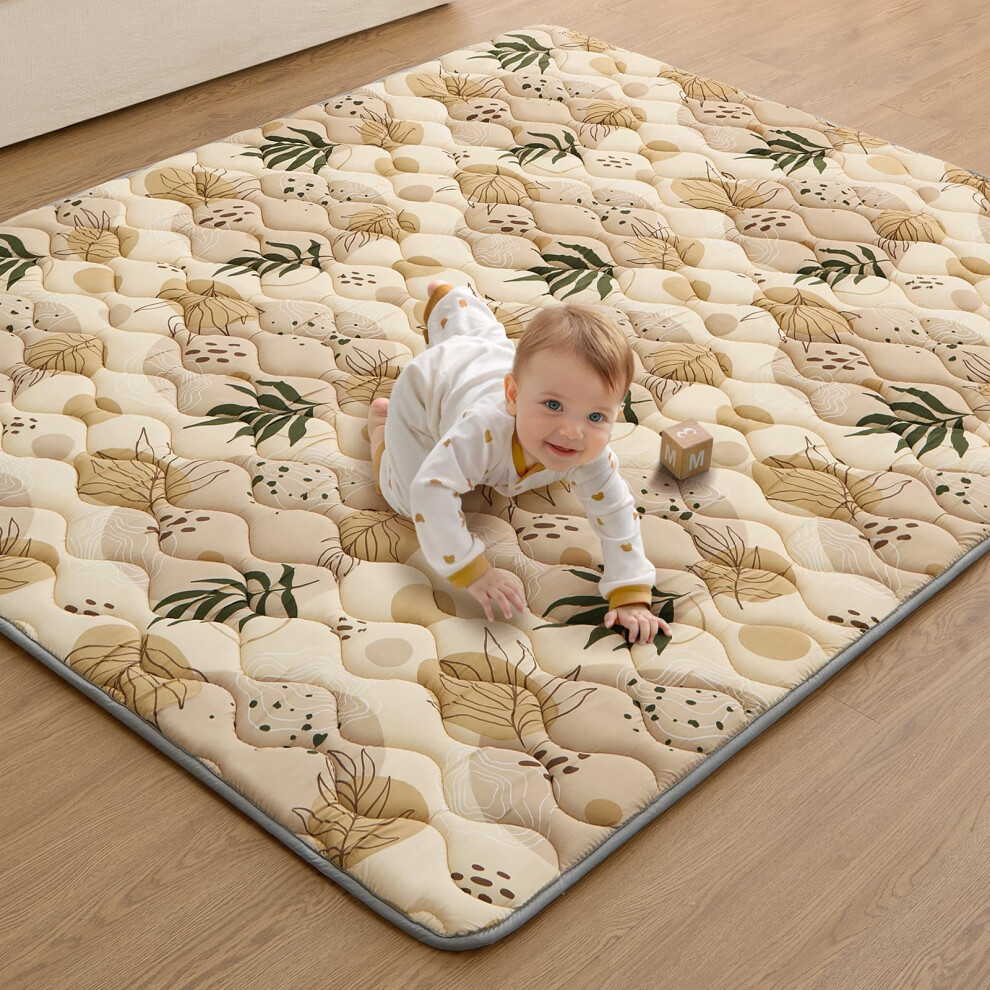 Blissful Diary Baby Play Mats For Floor, 180X150cm(71X59 Inch) Extra Thicker & Large Soft Cushioning Foam Playmats For Babies And Toddlers, Foldable