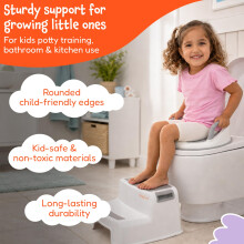 Babycurls Toddler Toilet Training Seat with Handles and Non Slip Doubl