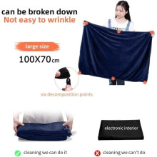 AJW Elektrische Heizdecke 100 x 70 cm, Dickes Flanell-USB-Heiztuch mit 6 Knöpfen für Herren [1466]
