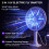 Rotating Head Electric Fly Zapper with 16"– 40" Telescopic Handle, 4000V 5