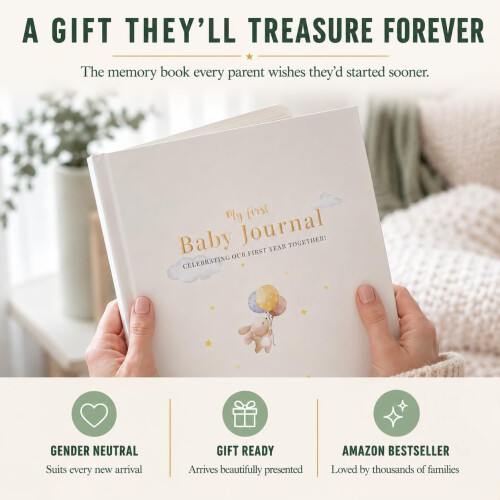 Tiny Trees Baby Memory Book  First Year Journal  Record Book