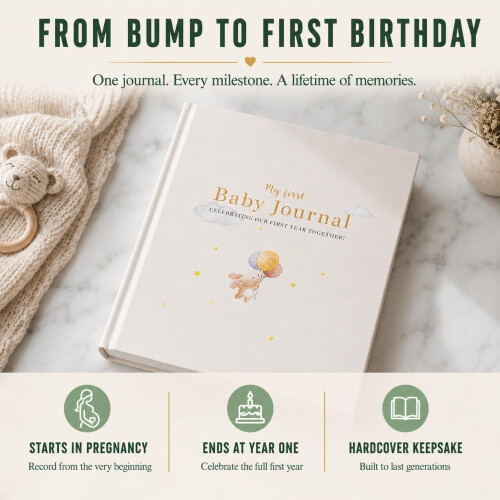 Tiny Trees Baby Memory Book  First Year Journal  Record Book 2