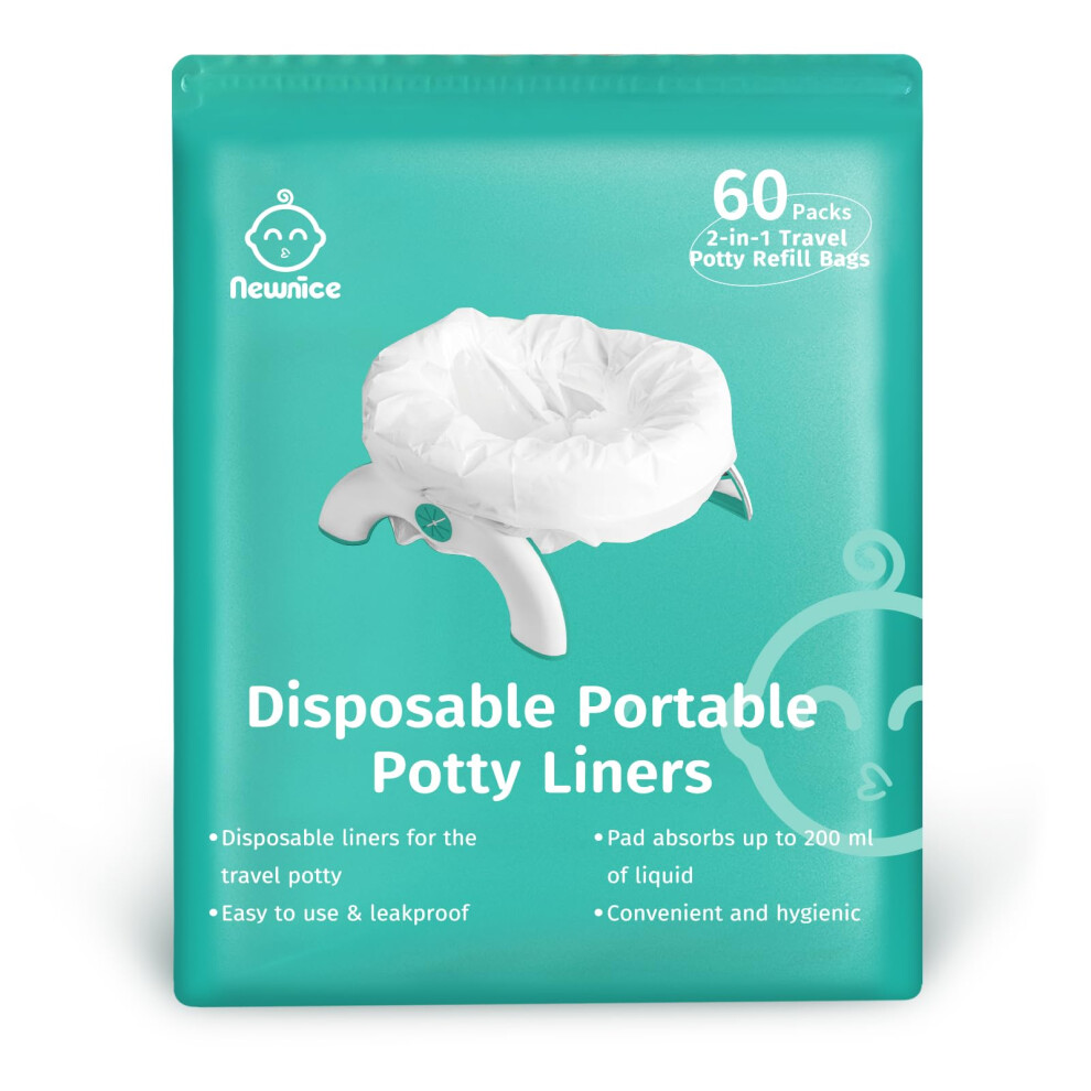 Newnice [60 Count] Disposable Potty Liners For Oxo Tot 2-In-1 Go Potty