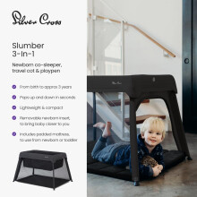 Silver Cross Slumber 3in1 Travel Cot Travel CotCrib Baby Travel Co
