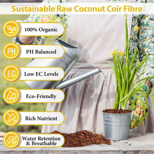 Legigo Pack of 3 Organic Coco Coir Bricks- 100% Natural Compressed Coco Brick Co 1