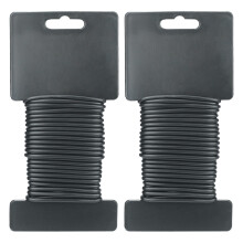 KINGLAKE 2Pcs x 8m Black Garden Soft Tie, 3.5mm Garden Flexible Wire Tie Plant T