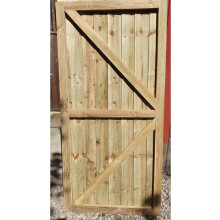 180 x 60cm Pressure Treated Wooden Garden Gate | Feather Edge Timber Side Gate | 6cm Thick Heavy Duty Outdoor Garden Door
