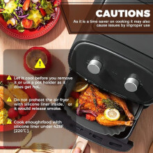 FLEUVE - Air Fryer Accessories - 3-Piece Silicone Air Fryer Mold, Reusable, Compatible with Ninja Foodi Max, Cosori