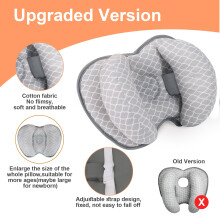 KAKIBLIN Baby Neck Pillow for Head, 2 in 1 Travel Pillow Baby Car Seat Head Support Banana Neck Pillows for Infants Small Boys and Girls, Support for