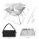 Foldable Fire Pit Grill Portable Fire Pit, Collapsible Camping Campfire Grill Se 7