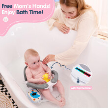 babove Baby Bath seat for Babies 6 Months up with Thermometer Sticker
