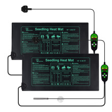 Hyindoor Seedling Heat Mat for Plants with Thermostat 2 Pack Germination Heating