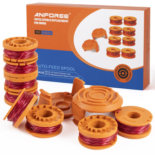 Strimmer Spool Line for Worx, Auto Edger Spools Replacement Compatible for Worx