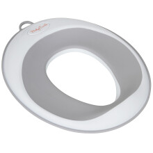 Babycurls Toilet Training Seat Kids Non Slip with Splash Guard Fits Oval & Round Toilets White/Grey for Safe Toddler Loo Potty Training in The Bathro