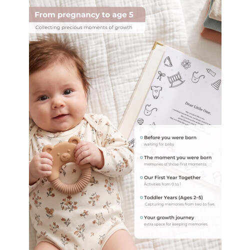 Hello Baby Memory Book, Milestone Record Journal & Scrapbook from Birth 2
