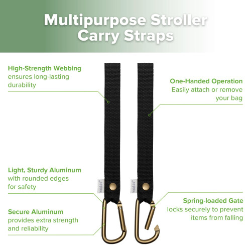 haakaa Baby Stroller Hooks for Bags丨Universal Stroller Clips and Hooks 2
