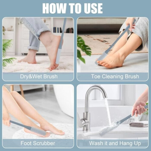 Exfoliating foot brush - Unspecified - Unspecified model - Hypoallergenic - Silicone - Long handle 2