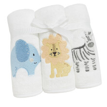 Baby Wash Cloths 3 Pack 100% Cotton Baby Wash Cloths – Soft Flannel Face Towels with Safari Animal Print Towel Wipe Feeding