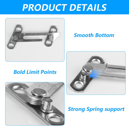 4 Pcs Window Restrictors for UPVC (2 Left, 2 Right, 16 Screws) 2