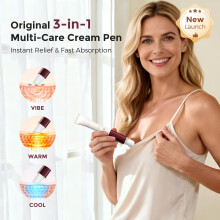 Momcozy ComfortNip MultiCare Nipple Cream Pen 3in1 HeatCoolVibe Recha