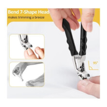Ergonomischer Nagelknipser – Extra breite Backe für dicke Nägel, professioneller Nagelknipser aus hochwertigem Stahl, ideal für Nägel