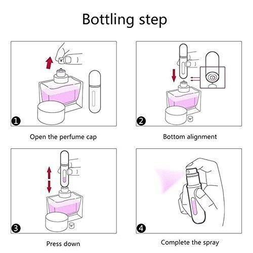 4pcs 5ml Refillable Perfume Spray Bottle Mini Perfume Pump Atomizer Portable Travel Perfume Spray 2