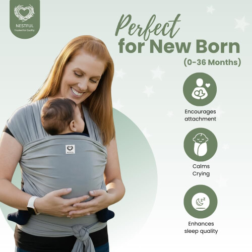 Original Baby Sling Carrier Wrap Grey
