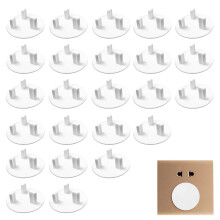 24 Pack Plug Socket Covers UK, Plug Covers for Sockets UK, Plug Protectors Baby UK, Socket Protectors, for Child Safety at Home & School(White)