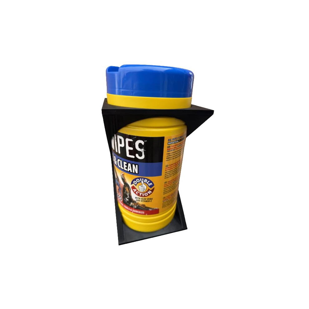 Wall Mounted Dispenser Compatible with Big Wipes Tub, Van Workshop or Garage Storage Holder