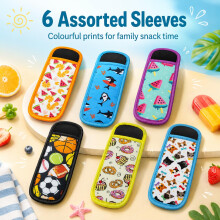 6 Pack Ice Lolly Holder Sleeves for Children Washable Insulated Freeze