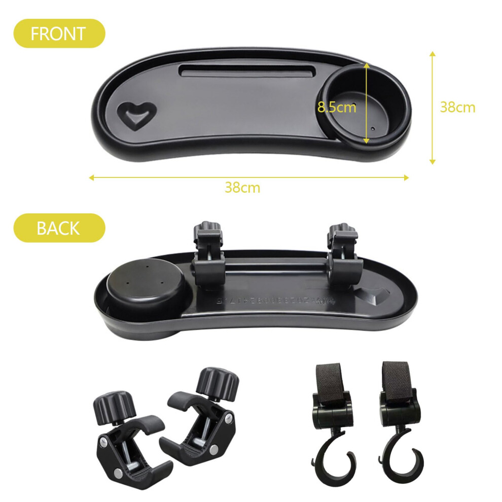 Yeqqzq Baby Stroller Snack Tray With Cup Holder Universal Stroller Foo