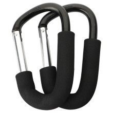GTIWUNG 2 Pack Strong Pushchair Hook Clip, Large Baby Carriage Hook, Universal fit Mommy Clip D Shape Buggy Hook Baby Stroller Accessories for Hangin