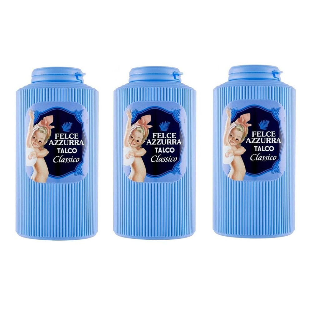 Felce Azzurra 3X Classic Talc Body Powder, 500G Each, Baby Talc Scent, 1500G Total