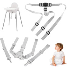 2 Pcs Universal High Chair Straps | 3-Point & 5-Point Safety Harness Compatible with ANTILOP IKEA Highchair | Enhance Safety and Comfort, Effectively