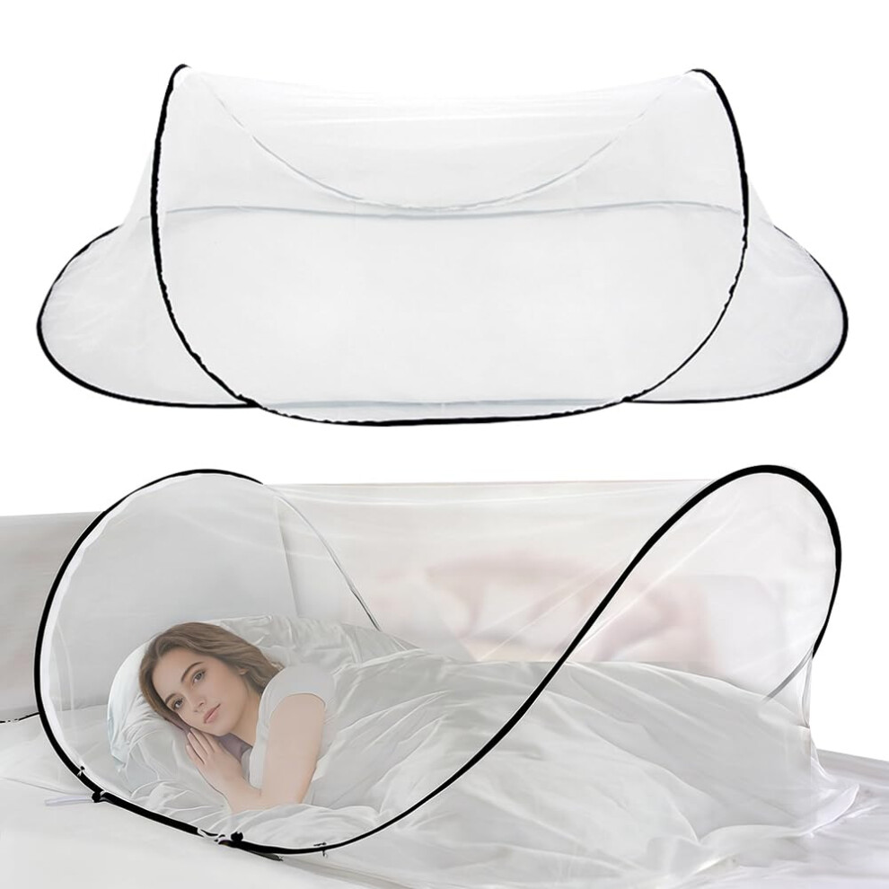 Nzkeuf Foldable Mosquito Net, Ultra Light Pop Up Mosquito Net, Portable Portable Camping Tent With Zip, Easy & Fast Installation, Travel Mosquitonet