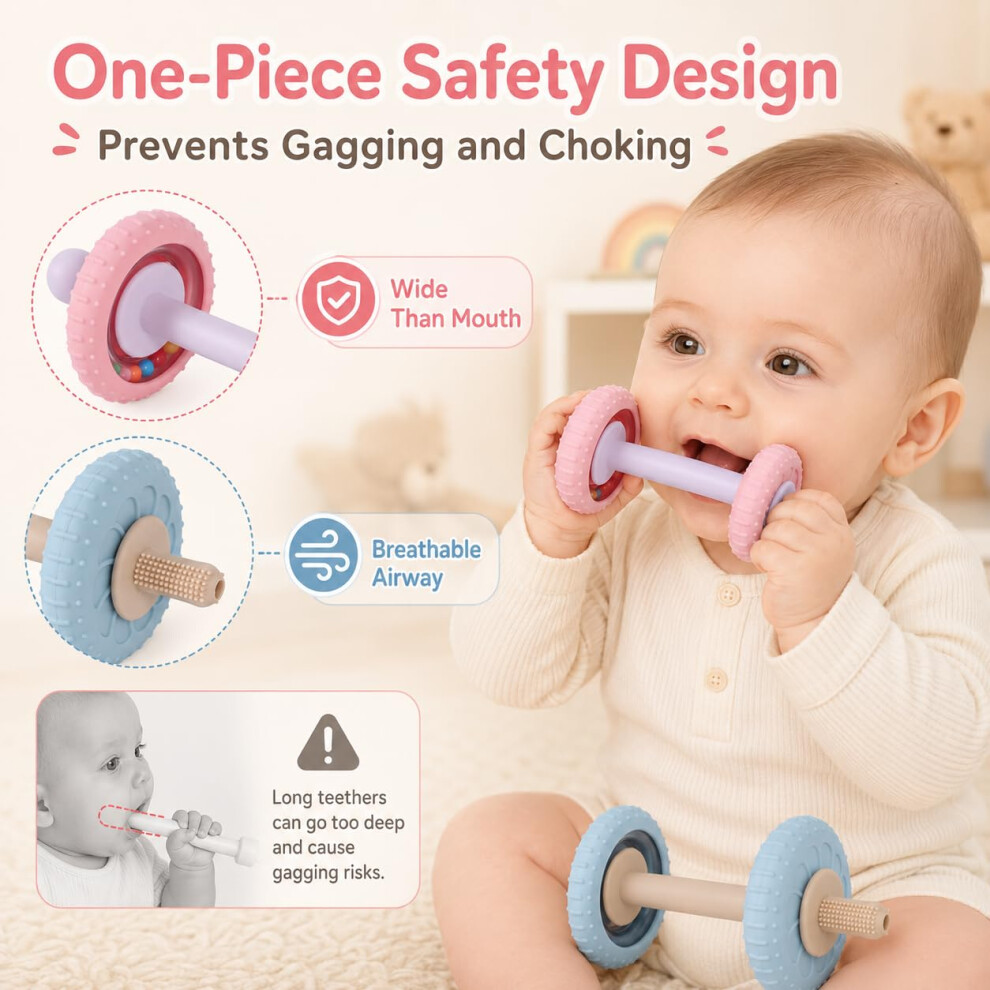 Orzbow Silicone Teething Toys For Baby Blue