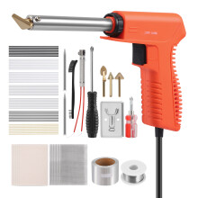 100W Plastic Welding Kit, 2-in-1 Plastic Welder & Soldering Iron Gun with Soldering Iron Tips Temperature Control with Indicator for DIY, Car Bumper