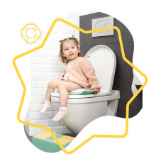 Badabulle Toilet Seat Reducer with Handles For Potty Training Comfort