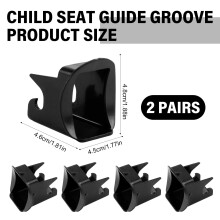 JUGCUT 2 Pairs of Child Safety Car Seat Guide Slot Isofix Guide Groove