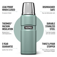 Thermos Stainless King 470ml Multi- Purpose Thermos Flask - Original-Style Flask can be Used as Travel Mug or Insulated Water Bottle for Daily Commut