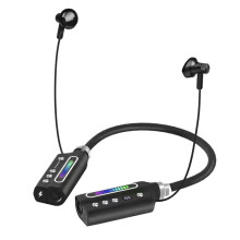 Wireless Bluetooth5.3 Anchor Headset Display Voice Control Headset High Sound Quality Neck Style:Semi-in-Ear